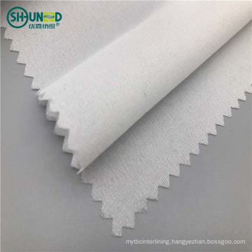 Chinese manufacturer best selling cheap 100% polyester double dot pa coating fusing fabric plain weaving woven interlining